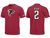 Nike Atlanta Falcons 2 ryan Name & Number T-Shirt Red,baseball caps,new era cap wholesale,wholesale hats