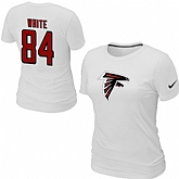 Nike Atlanta Falcons 84 white Name & Number Women's T-Shirt White,baseball caps,new era cap wholesale,wholesale hats