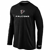 Nike Atlanta Falcons Authentic Logo Long Sleeve T-Shirt Black,baseball caps,new era cap wholesale,wholesale hats
