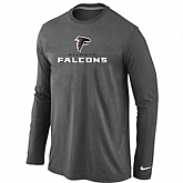 Nike Atlanta Falcons Authentic Logo Long Sleeve T-Shirt D.Gray,baseball caps,new era cap wholesale,wholesale hats
