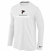 Nike Atlanta Falcons Authentic Logo Long Sleeve T-Shirt White,baseball caps,new era cap wholesale,wholesale hats