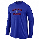 Nike Atlanta Falcons Heart & Soul Long Sleeve T-Shirt Blue,baseball caps,new era cap wholesale,wholesale hats