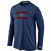 Nike Atlanta Falcons Heart & Soul Long Sleeve T-Shirt D.Blue,baseball caps,new era cap wholesale,wholesale hats