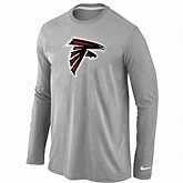 Nike Atlanta Falcons Logo Long Sleeve T-Shirt Gray,baseball caps,new era cap wholesale,wholesale hats
