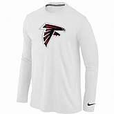Nike Atlanta Falcons Logo Long Sleeve T-Shirt White,baseball caps,new era cap wholesale,wholesale hats
