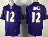 Nike Baltimore Ravens #12 Jacoby Jones Purple Game Jerseys,baseball caps,new era cap wholesale,wholesale hats
