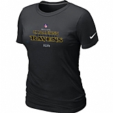 Nike Baltimore Ravens 2012 AFC Conference Champions Trophy Collection Long Women's Black T-Shirt,baseball caps,new era cap wholesale,wholesale hats