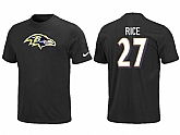 Nike Baltimore Ravens 27 Ray RICE Name & Number T-Shirt,baseball caps,new era cap wholesale,wholesale hats