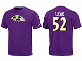 Nike Baltimore Ravens 52 R.LEWIS Name & Number T-Shirt- Purple,baseball caps,new era cap wholesale,wholesale hats