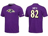 Nike Baltimore Ravens 82 Smith Name & Number T-Shirt,baseball caps,new era cap wholesale,wholesale hats