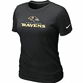 Nike Baltimore Ravens Authentic Logo Women's T-Shirt Black,baseball caps,new era cap wholesale,wholesale hats