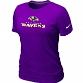 Nike Baltimore Ravens Authentic Logo Women's T-Shirt purple,baseball caps,new era cap wholesale,wholesale hats