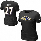 Nike Baltimore Ravens Ed Reed Name & Number Women's T-Shirt Black,baseball caps,new era cap wholesale,wholesale hats