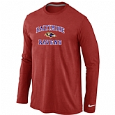 Nike Baltimore Ravens Heart & Soul Long Sleeve T-Shirt Red,baseball caps,new era cap wholesale,wholesale hats