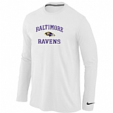 Nike Baltimore Ravens Heart & Soul Long Sleeve T-Shirt White,baseball caps,new era cap wholesale,wholesale hats