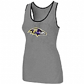 Nike Baltimore Ravens Ladies Big Logo Tri-Blend Racerback stretch Tank Top L.grey
