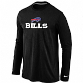 Nike Buffalo Bills Authentic Logo Long Sleeve T-Shirt Black,baseball caps,new era cap wholesale,wholesale hats