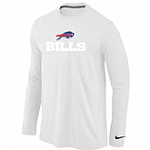 Nike Buffalo Bills Authentic Logo Long Sleeve T-Shirt White,baseball caps,new era cap wholesale,wholesale hats