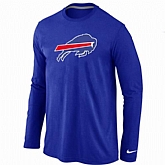 Nike Buffalo Bills Logo Long Sleeve T-Shirt Blue,baseball caps,new era cap wholesale,wholesale hats