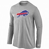 Nike Buffalo Bills Logo Long Sleeve T-Shirt Gray,baseball caps,new era cap wholesale,wholesale hats