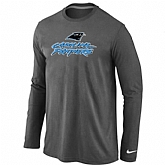 Nike Carolina Panthers Authentic Logo Long Sleeve T-Shirt D.Gray,baseball caps,new era cap wholesale,wholesale hats