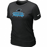 Nike Carolina Panthers Authentic Logo Women's T-Shirt Black,baseball caps,new era cap wholesale,wholesale hats