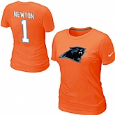 Nike Carolina Panthers Cam Newton Name & Number Women's T-Shirt Orange,baseball caps,new era cap wholesale,wholesale hats
