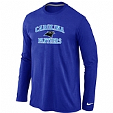 Nike Carolina Panthers Heart & Soul Long Sleeve T-Shirt Blue,baseball caps,new era cap wholesale,wholesale hats