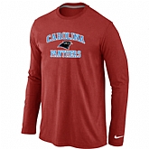 Nike Carolina Panthers Heart & Soul Long Sleeve T-Shirt Red,baseball caps,new era cap wholesale,wholesale hats