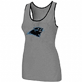Nike Carolina Panthers Ladies Big Logo Tri-Blend Racerback stretch Tank Top L.grey