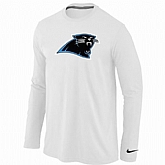 Nike Carolina Panthers Logo Long Sleeve T-Shirt White,baseball caps,new era cap wholesale,wholesale hats