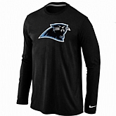 Nike Carolina Panthers Logo Long Sleeve T-Shirt black,baseball caps,new era cap wholesale,wholesale hats