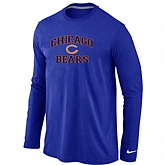 Nike Chicago Bears Heart & Soul Long Sleeve T-Shirt Blue,baseball caps,new era cap wholesale,wholesale hats