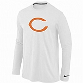 Nike Chicago Bears Logo Long Sleeve T-Shirt White,baseball caps,new era cap wholesale,wholesale hats