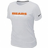 Nike Chicago Bears Sideline Legend Authentic Font Women's T-Shirt White,baseball caps,new era cap wholesale,wholesale hats
