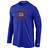 Nike Cincinnati Bengals Heart & Soul Long Sleeve T-Shirt Blue,baseball caps,new era cap wholesale,wholesale hats