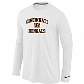 Nike Cincinnati Bengals Heart & Soul Long Sleeve T-Shirt White,baseball caps,new era cap wholesale,wholesale hats