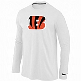 Nike Cincinnati Bengals Logo Long Sleeve T-Shirt White,baseball caps,new era cap wholesale,wholesale hats