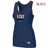 Nike Cincinnati Reds Tri-Blend Racerback stretch Tank Top Blue,baseball caps,new era cap wholesale,wholesale hats