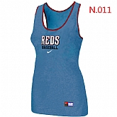 Nike Cincinnati Reds Tri-Blend Racerback stretch Tank Top L.Blue,baseball caps,new era cap wholesale,wholesale hats