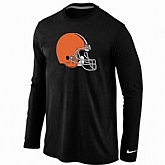 Nike Cleveland Browns Logo Long Sleeve T-Shirt black,baseball caps,new era cap wholesale,wholesale hats