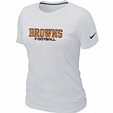 Nike Cleveland Browns Sideline Legend Authentic Font Women's T-Shirt White,baseball caps,new era cap wholesale,wholesale hats