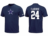 Nike Dallas Cowboys 24 CLAIBORNE Name & Number T-Shirt Blue,baseball caps,new era cap wholesale,wholesale hats