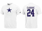 Nike Dallas Cowboys 24 CLAIBORNE Name & Number T-Shirt White,baseball caps,new era cap wholesale,wholesale hats