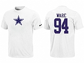 Nike Dallas Cowboys 94 WARE Name & Number T-Shirt White,baseball caps,new era cap wholesale,wholesale hats