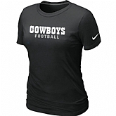 Nike Dallas Cowboys Sideline Legend Authentic Font Women's T-Shirt Black,baseball caps,new era cap wholesale,wholesale hats