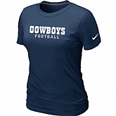 Nike Dallas Cowboys Sideline Legend Authentic Font Women's T-Shirt D.Blue,baseball caps,new era cap wholesale,wholesale hats