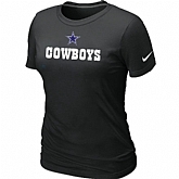 Nike Dallas Cowboys Sideline Legend Authentic Logo Women's T-Shirt Black,baseball caps,new era cap wholesale,wholesale hats