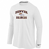 Nike Denver Broncos Heart & Soul Long Sleeve T-Shirt White,baseball caps,new era cap wholesale,wholesale hats