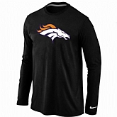 Nike Denver Broncos Logo Long Sleeve T-Shirt black,baseball caps,new era cap wholesale,wholesale hats